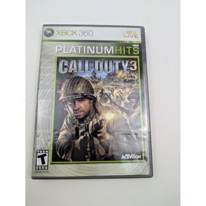 XBOX 360 Platinum Hits Call of Duty‎ 3 Game with Bonus Disc